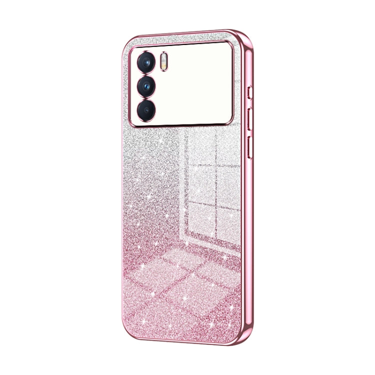 Gradient Glitter Powder Electroplated Phone Case, For OPPO Reno7 SE, For OPPO K9 Pro, For OPPO A93s 5G, For OPPO Reno6 Indian / Malay, For OPPO Reno6 Pro Indian, For OPPO K9