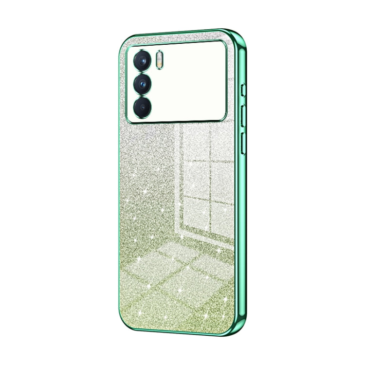 Gradient Glitter Powder Electroplated Phone Case, For OPPO Reno7 SE, For OPPO K9 Pro, For OPPO A93s 5G, For OPPO Reno6 Indian / Malay, For OPPO Reno6 Pro Indian, For OPPO K9