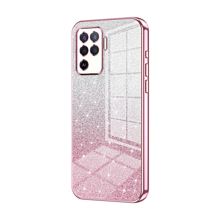 Gradient Glitter Powder Electroplated Phone Case, For OPPO A94 4G, For OPPO Find X3 / Find X3 Pro, For OPPO Reno5 4G/5G / Reno5 K, For OPPO Reno5 Pro+, For OPPO Reno5 Pro, For OPPO K7x / Realme V5 5G