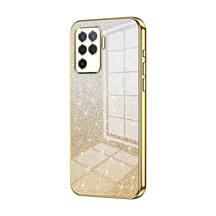 Gradient Glitter Powder Electroplated Phone Case, For OPPO A94 4G, For OPPO Find X3 / Find X3 Pro, For OPPO Reno5 4G/5G / Reno5 K, For OPPO Reno5 Pro+, For OPPO Reno5 Pro, For OPPO K7x / Realme V5 5G