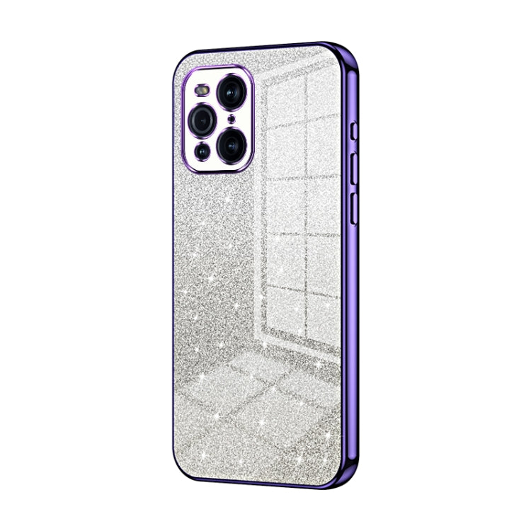 Gradient Glitter Powder Electroplated Phone Case, For OPPO A94 4G, For OPPO Find X3 / Find X3 Pro, For OPPO Reno5 4G/5G / Reno5 K, For OPPO Reno5 Pro+, For OPPO Reno5 Pro, For OPPO K7x / Realme V5 5G