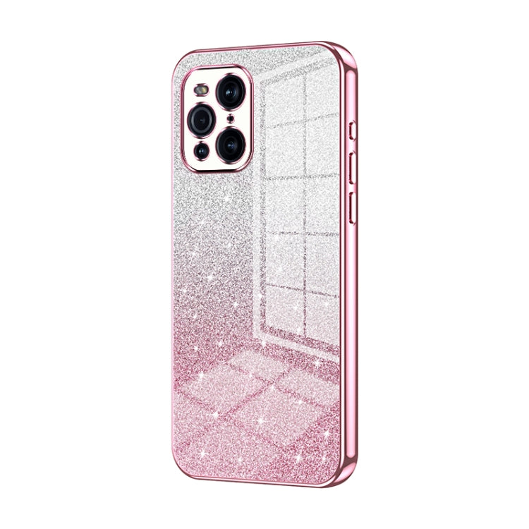 Gradient Glitter Powder Electroplated Phone Case, For OPPO A94 4G, For OPPO Find X3 / Find X3 Pro, For OPPO Reno5 4G/5G / Reno5 K, For OPPO Reno5 Pro+, For OPPO Reno5 Pro, For OPPO K7x / Realme V5 5G