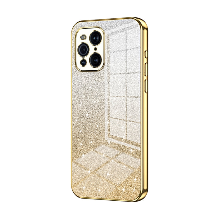 Gradient Glitter Powder Electroplated Phone Case, For OPPO A94 4G, For OPPO Find X3 / Find X3 Pro, For OPPO Reno5 4G/5G / Reno5 K, For OPPO Reno5 Pro+, For OPPO Reno5 Pro, For OPPO K7x / Realme V5 5G
