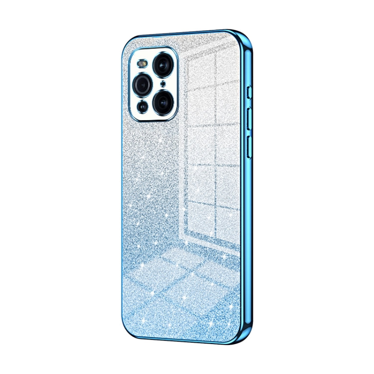 Gradient Glitter Powder Electroplated Phone Case, For OPPO A94 4G, For OPPO Find X3 / Find X3 Pro, For OPPO Reno5 4G/5G / Reno5 K, For OPPO Reno5 Pro+, For OPPO Reno5 Pro, For OPPO K7x / Realme V5 5G