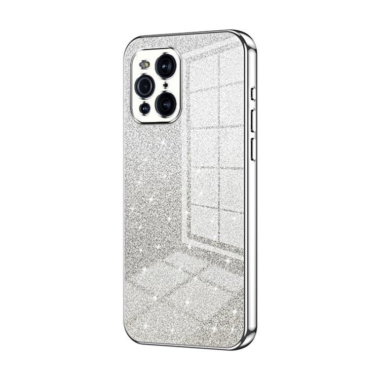 Gradient Glitter Powder Electroplated Phone Case, For OPPO A94 4G, For OPPO Find X3 / Find X3 Pro, For OPPO Reno5 4G/5G / Reno5 K, For OPPO Reno5 Pro+, For OPPO Reno5 Pro, For OPPO K7x / Realme V5 5G