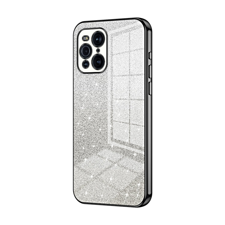 Gradient Glitter Powder Electroplated Phone Case, For OPPO A94 4G, For OPPO Find X3 / Find X3 Pro, For OPPO Reno5 4G/5G / Reno5 K, For OPPO Reno5 Pro+, For OPPO Reno5 Pro, For OPPO K7x / Realme V5 5G