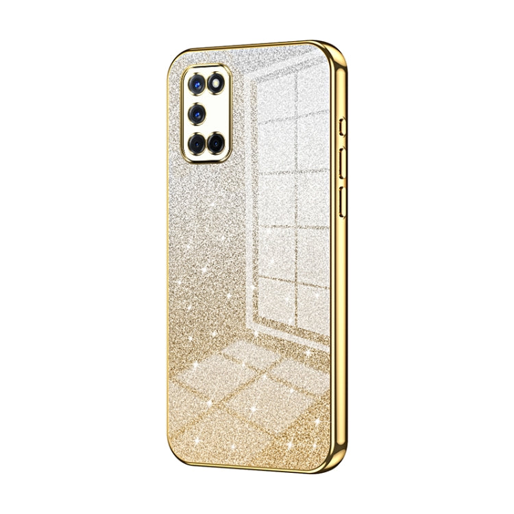Gradient Glitter Powder Electroplated Phone Case, For OPPO A52 / A72 / A92, For OPPO Reno3 4G / F15 / A91, For OPPO Reno3 Pro, For OPPO A8 / A31 2020, For OPPO A91, For OPPO Reno2 Z / Reno2 F