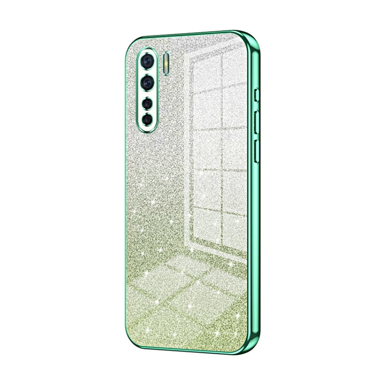 Gradient Glitter Powder Electroplated Phone Case, For OPPO A52 / A72 / A92, For OPPO Reno3 4G / F15 / A91, For OPPO Reno3 Pro, For OPPO A8 / A31 2020, For OPPO A91, For OPPO Reno2 Z / Reno2 F