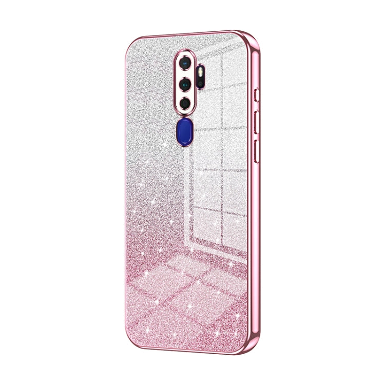 Gradient Glitter Powder Electroplated Phone Case, For OPPO K5 / Realme XT/XT 730G, For OPPO A11x / A9 2020, For OPPO Reno2