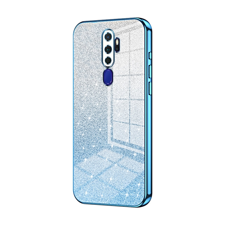 Gradient Glitter Powder Electroplated Phone Case, For OPPO K5 / Realme XT/XT 730G, For OPPO A11x / A9 2020, For OPPO Reno2