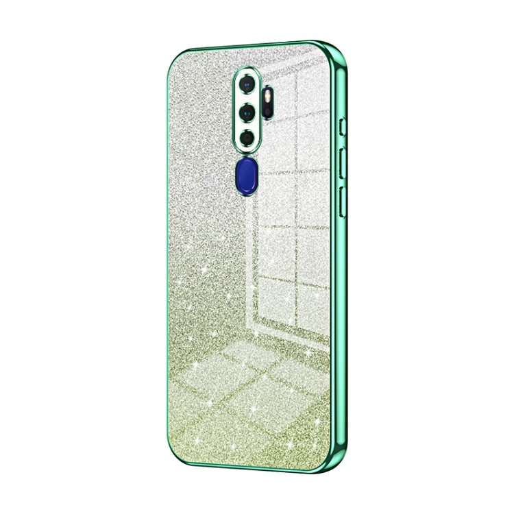 Gradient Glitter Powder Electroplated Phone Case, For OPPO K5 / Realme XT/XT 730G, For OPPO A11x / A9 2020, For OPPO Reno2