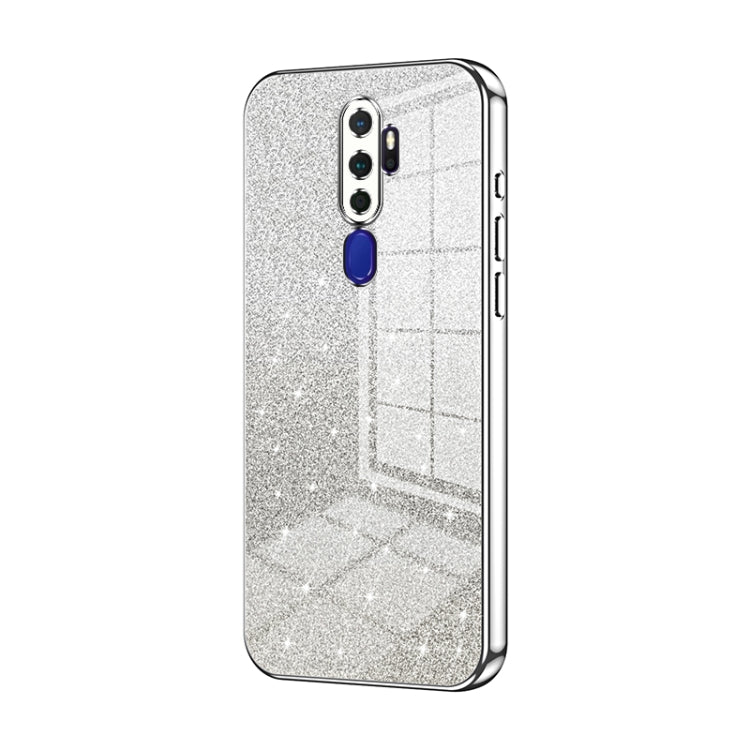 Gradient Glitter Powder Electroplated Phone Case, For OPPO K5 / Realme XT/XT 730G, For OPPO A11x / A9 2020, For OPPO Reno2
