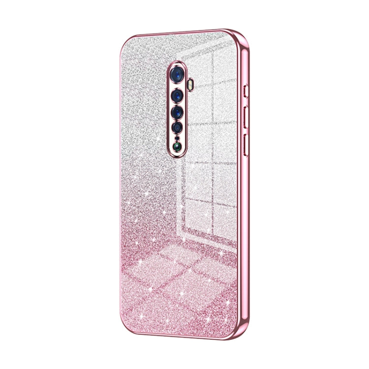 Gradient Glitter Powder Electroplated Phone Case, For OPPO K5 / Realme XT/XT 730G, For OPPO A11x / A9 2020, For OPPO Reno2