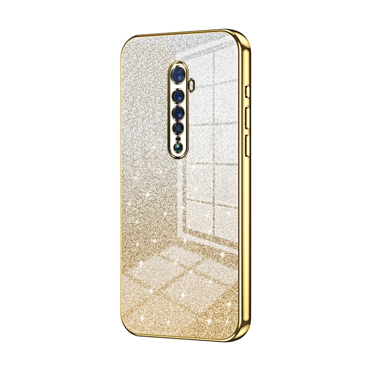 Gradient Glitter Powder Electroplated Phone Case, For OPPO K5 / Realme XT/XT 730G, For OPPO A11x / A9 2020, For OPPO Reno2