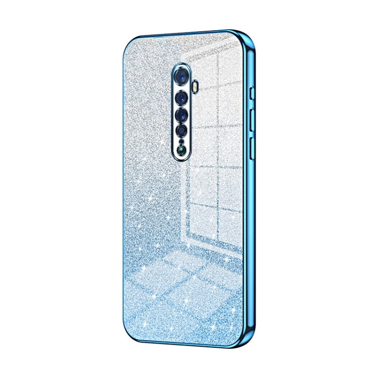 Gradient Glitter Powder Electroplated Phone Case, For OPPO K5 / Realme XT/XT 730G, For OPPO A11x / A9 2020, For OPPO Reno2