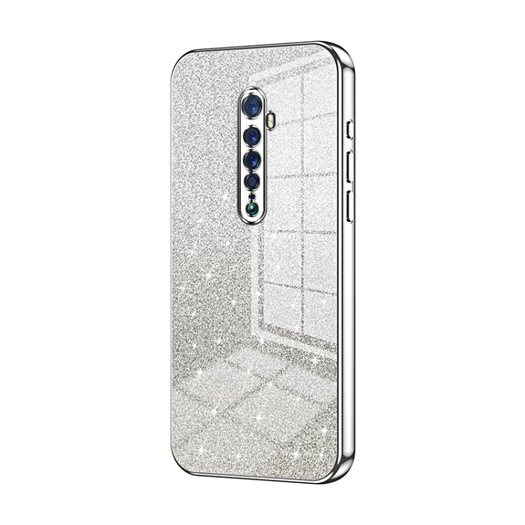 Gradient Glitter Powder Electroplated Phone Case, For OPPO K5 / Realme XT/XT 730G, For OPPO A11x / A9 2020, For OPPO Reno2