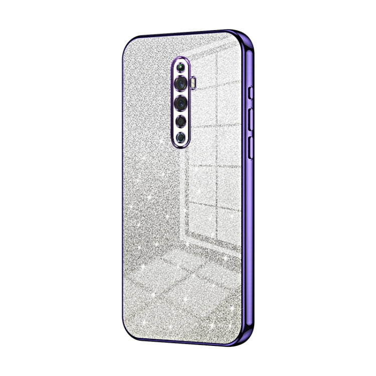 Gradient Glitter Powder Electroplated Phone Case, For OPPO A52 / A72 / A92, For OPPO Reno3 4G / F15 / A91, For OPPO Reno3 Pro, For OPPO A8 / A31 2020, For OPPO A91, For OPPO Reno2 Z / Reno2 F