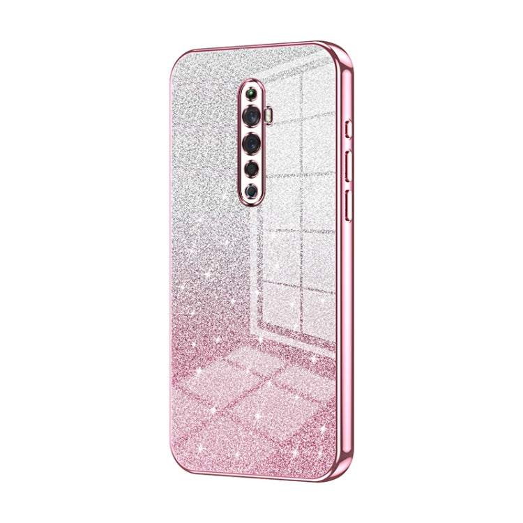 Gradient Glitter Powder Electroplated Phone Case, For OPPO A52 / A72 / A92, For OPPO Reno3 4G / F15 / A91, For OPPO Reno3 Pro, For OPPO A8 / A31 2020, For OPPO A91, For OPPO Reno2 Z / Reno2 F