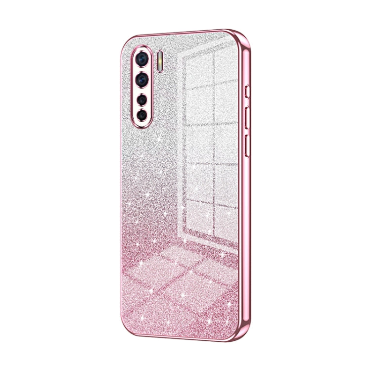 Gradient Glitter Powder Electroplated Phone Case, For OPPO A52 / A72 / A92, For OPPO Reno3 4G / F15 / A91, For OPPO Reno3 Pro, For OPPO A8 / A31 2020, For OPPO A91, For OPPO Reno2 Z / Reno2 F