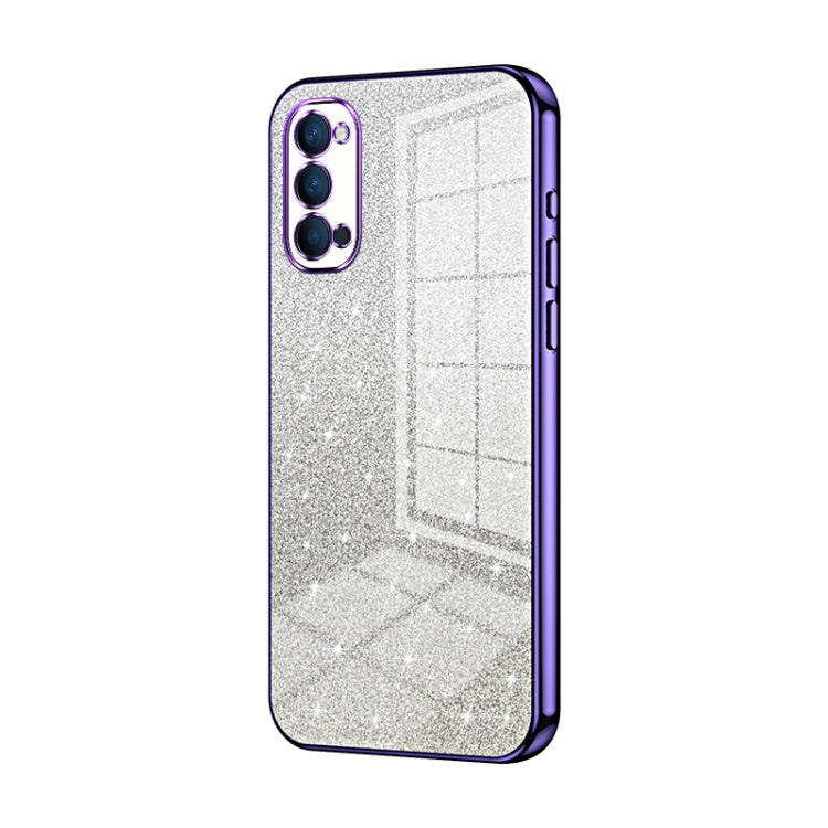 Gradient Glitter Powder Electroplated Phone Case, For OPPO A92s / Reno4 Z 5G, For OPPO A72 5G / A73 5G, For OPPO Reno4 SE, For OPPO Reno3 5G / Find X2 Lite, For OPPO Reno4, For OPPO Reno4 Pro