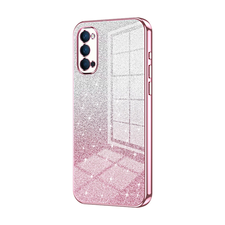 Gradient Glitter Powder Electroplated Phone Case, For OPPO A92s / Reno4 Z 5G, For OPPO A72 5G / A73 5G, For OPPO Reno4 SE, For OPPO Reno3 5G / Find X2 Lite, For OPPO Reno4, For OPPO Reno4 Pro