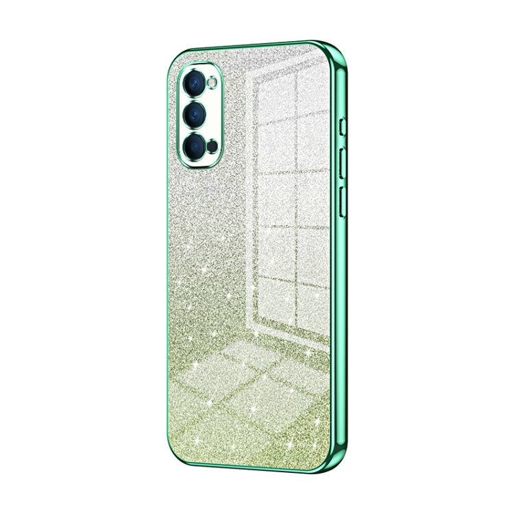 Gradient Glitter Powder Electroplated Phone Case, For OPPO A92s / Reno4 Z 5G, For OPPO A72 5G / A73 5G, For OPPO Reno4 SE, For OPPO Reno3 5G / Find X2 Lite, For OPPO Reno4, For OPPO Reno4 Pro