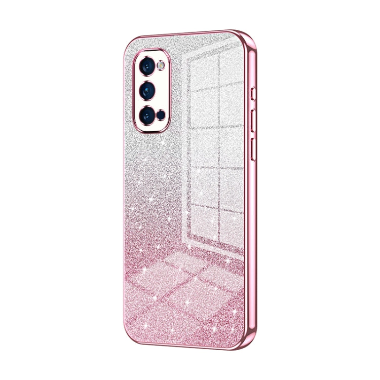 Gradient Glitter Powder Electroplated Phone Case, For OPPO A92s / Reno4 Z 5G, For OPPO A72 5G / A73 5G, For OPPO Reno4 SE, For OPPO Reno3 5G / Find X2 Lite, For OPPO Reno4, For OPPO Reno4 Pro