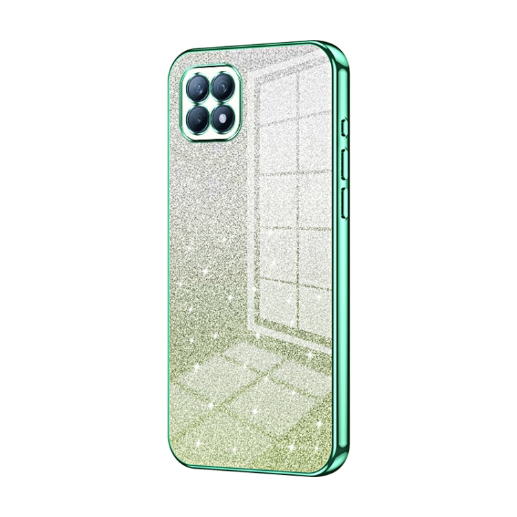 Gradient Glitter Powder Electroplated Phone Case, For OPPO A92s / Reno4 Z 5G, For OPPO A72 5G / A73 5G, For OPPO Reno4 SE, For OPPO Reno3 5G / Find X2 Lite, For OPPO Reno4, For OPPO Reno4 Pro