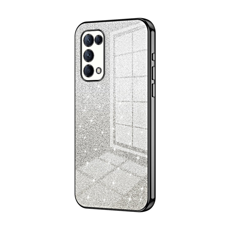 Gradient Glitter Powder Electroplated Phone Case, For OPPO A94 4G, For OPPO Find X3 / Find X3 Pro, For OPPO Reno5 4G/5G / Reno5 K, For OPPO Reno5 Pro+, For OPPO Reno5 Pro, For OPPO K7x / Realme V5 5G