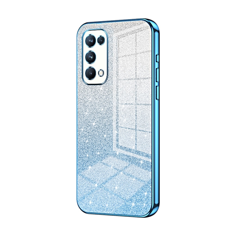 Gradient Glitter Powder Electroplated Phone Case, For OPPO A94 4G, For OPPO Find X3 / Find X3 Pro, For OPPO Reno5 4G/5G / Reno5 K, For OPPO Reno5 Pro+, For OPPO Reno5 Pro, For OPPO K7x / Realme V5 5G