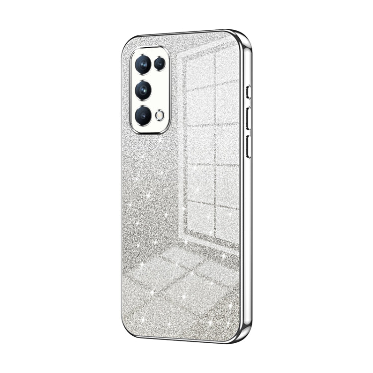 Gradient Glitter Powder Electroplated Phone Case, For OPPO A94 4G, For OPPO Find X3 / Find X3 Pro, For OPPO Reno5 4G/5G / Reno5 K, For OPPO Reno5 Pro+, For OPPO Reno5 Pro, For OPPO K7x / Realme V5 5G
