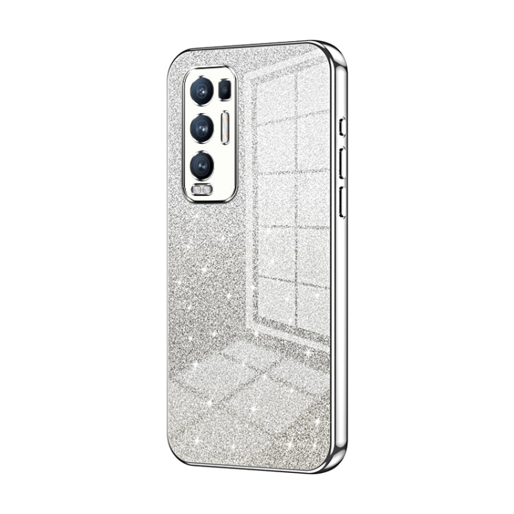 Gradient Glitter Powder Electroplated Phone Case, For OPPO A94 4G, For OPPO Find X3 / Find X3 Pro, For OPPO Reno5 4G/5G / Reno5 K, For OPPO Reno5 Pro+, For OPPO Reno5 Pro, For OPPO K7x / Realme V5 5G