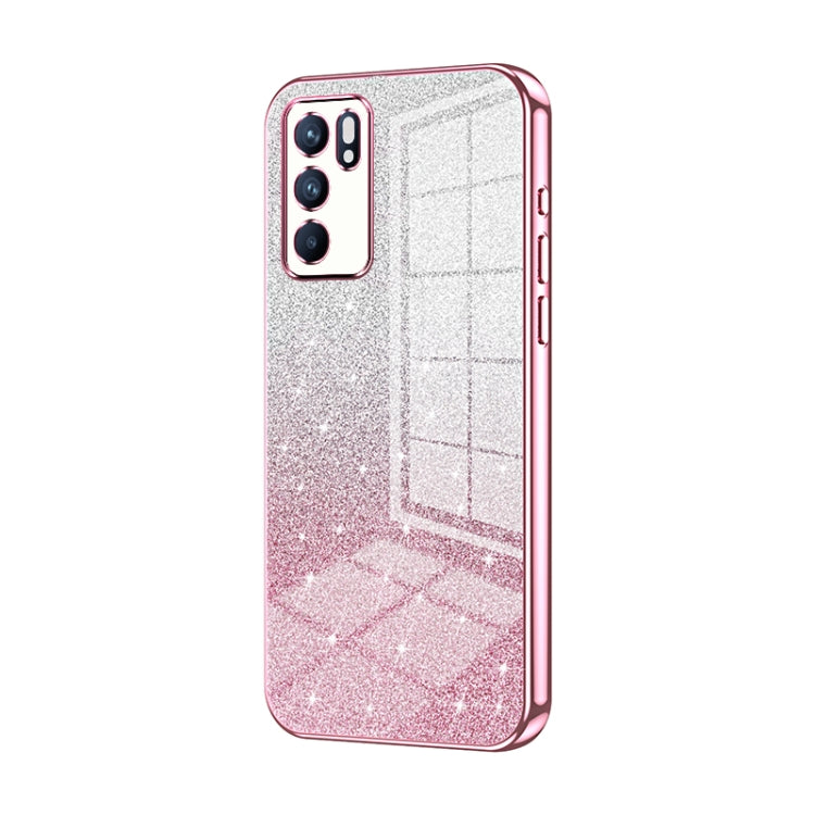 Gradient Glitter Powder Electroplated Phone Case, For OPPO Reno7 SE, For OPPO K9 Pro, For OPPO A93s 5G, For OPPO Reno6 Indian / Malay, For OPPO Reno6 Pro Indian, For OPPO K9