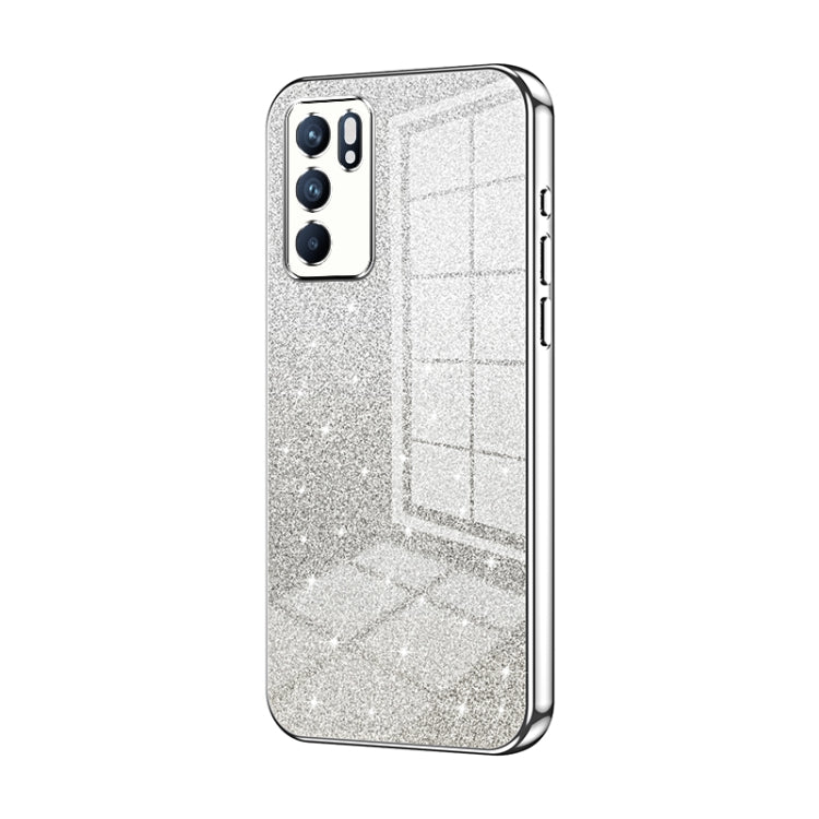 Gradient Glitter Powder Electroplated Phone Case, For OPPO Reno7 SE, For OPPO K9 Pro, For OPPO A93s 5G, For OPPO Reno6 Indian / Malay, For OPPO Reno6 Pro Indian, For OPPO K9