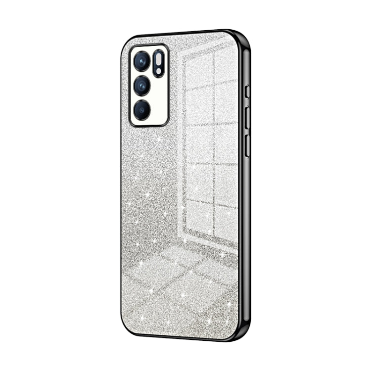 Gradient Glitter Powder Electroplated Phone Case, For OPPO Reno7 SE, For OPPO K9 Pro, For OPPO A93s 5G, For OPPO Reno6 Indian / Malay, For OPPO Reno6 Pro Indian, For OPPO K9