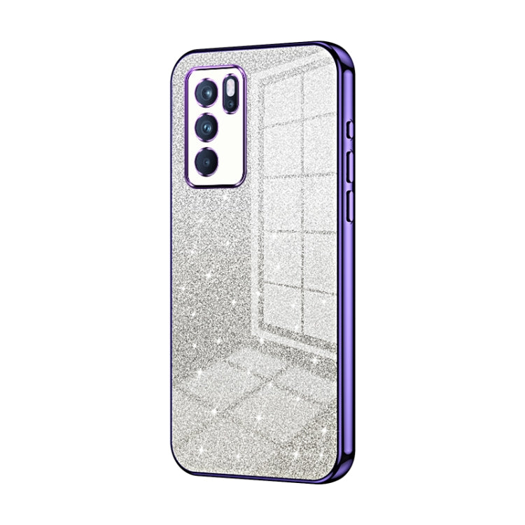 Gradient Glitter Powder Electroplated Phone Case, For OPPO Reno7 SE, For OPPO K9 Pro, For OPPO A93s 5G, For OPPO Reno6 Indian / Malay, For OPPO Reno6 Pro Indian, For OPPO K9