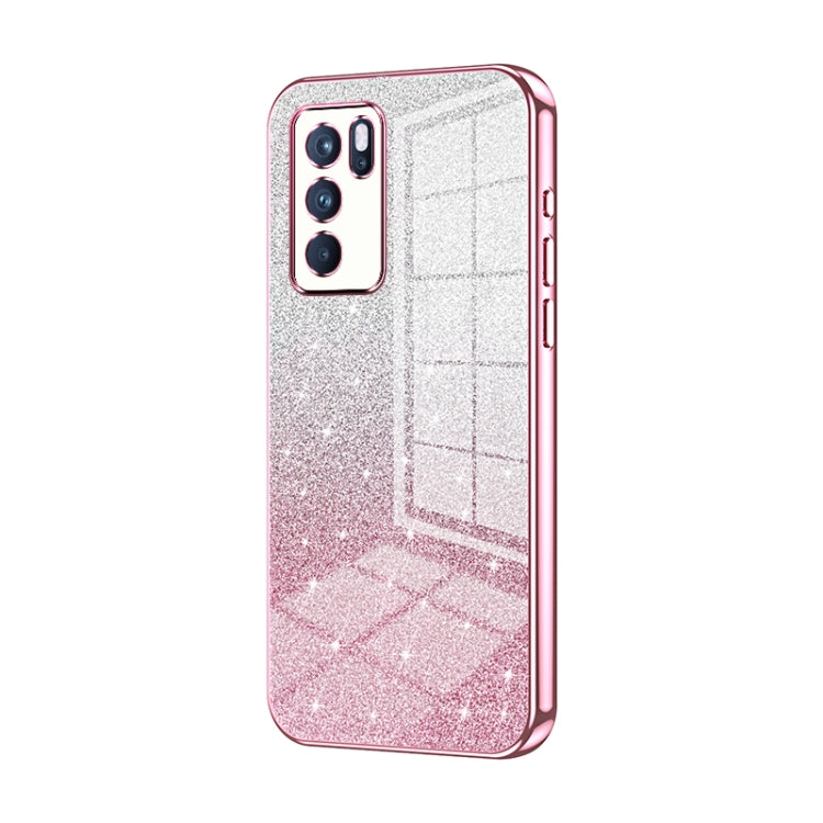 Gradient Glitter Powder Electroplated Phone Case, For OPPO Reno7 SE, For OPPO K9 Pro, For OPPO A93s 5G, For OPPO Reno6 Indian / Malay, For OPPO Reno6 Pro Indian, For OPPO K9