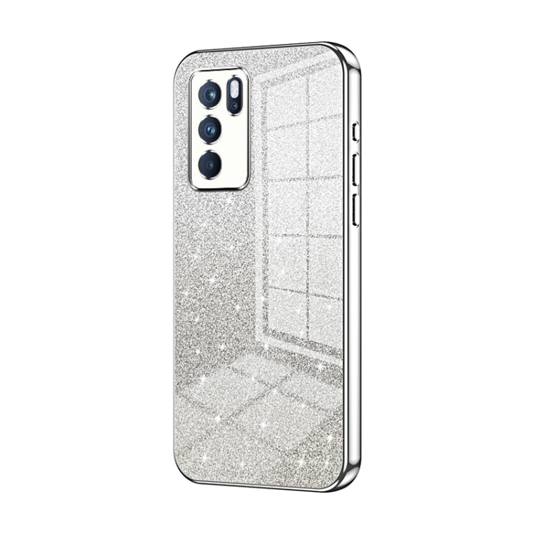 Gradient Glitter Powder Electroplated Phone Case, For OPPO Reno7 SE, For OPPO K9 Pro, For OPPO A93s 5G, For OPPO Reno6 Indian / Malay, For OPPO Reno6 Pro Indian, For OPPO K9