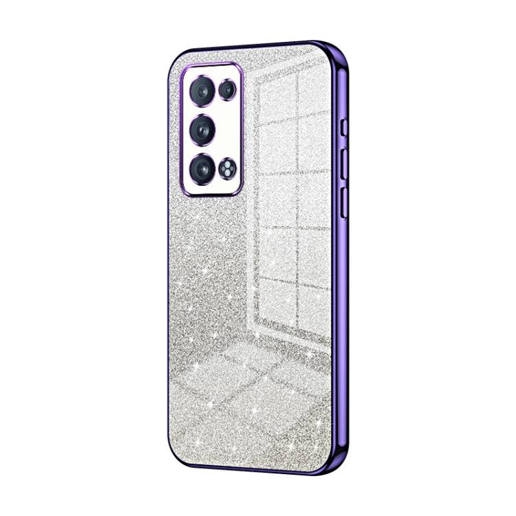 Gradient Glitter Powder Electroplated Phone Case, For OPPO Reno8, For OPPO Reno6 Pro+, For OPPO K10 Pro, For OPPO A57 5G, For OPPO Find X5 Pro, For OPPO Find X5