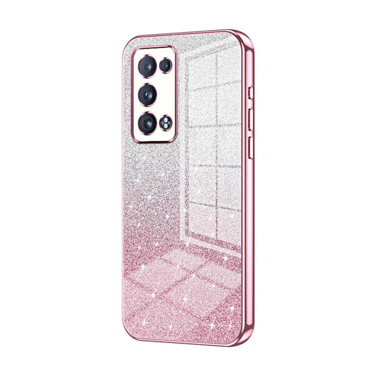 Gradient Glitter Powder Electroplated Phone Case, For OPPO Reno8, For OPPO Reno6 Pro+, For OPPO K10 Pro, For OPPO A57 5G, For OPPO Find X5 Pro, For OPPO Find X5