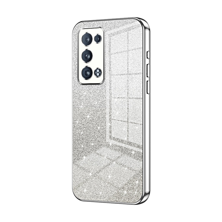 Gradient Glitter Powder Electroplated Phone Case, For OPPO Reno8, For OPPO Reno6 Pro+, For OPPO K10 Pro, For OPPO A57 5G, For OPPO Find X5 Pro, For OPPO Find X5