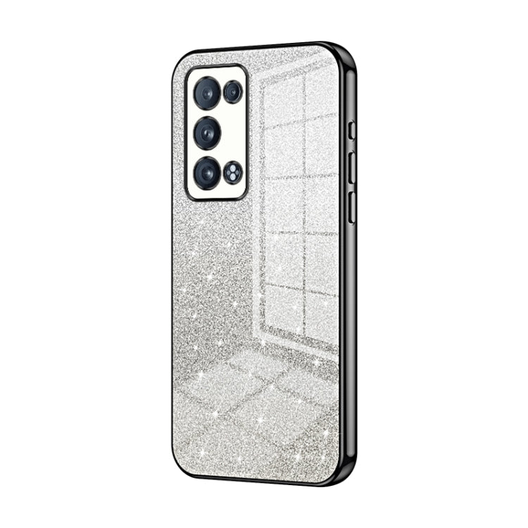 Gradient Glitter Powder Electroplated Phone Case, For OPPO Reno8, For OPPO Reno6 Pro+, For OPPO K10 Pro, For OPPO A57 5G, For OPPO Find X5 Pro, For OPPO Find X5