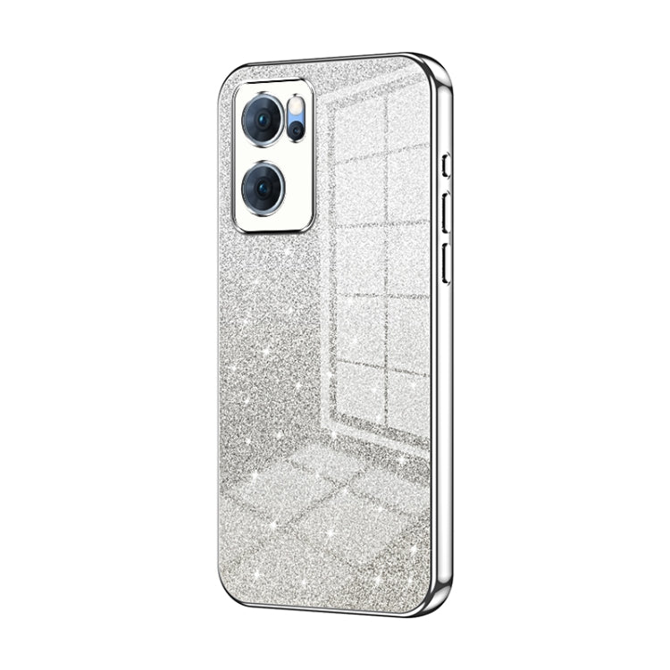 Gradient Glitter Powder Electroplated Phone Case, For OPPO A36 / A76 / A96 4G Global, For OPPO A55 5G / A56 / A53s 5G, For OPPO A53 2020 / A32 / A11s, For OPPO K9x, For OPPO Reno7 Pro, For OPPO Reno7 5G