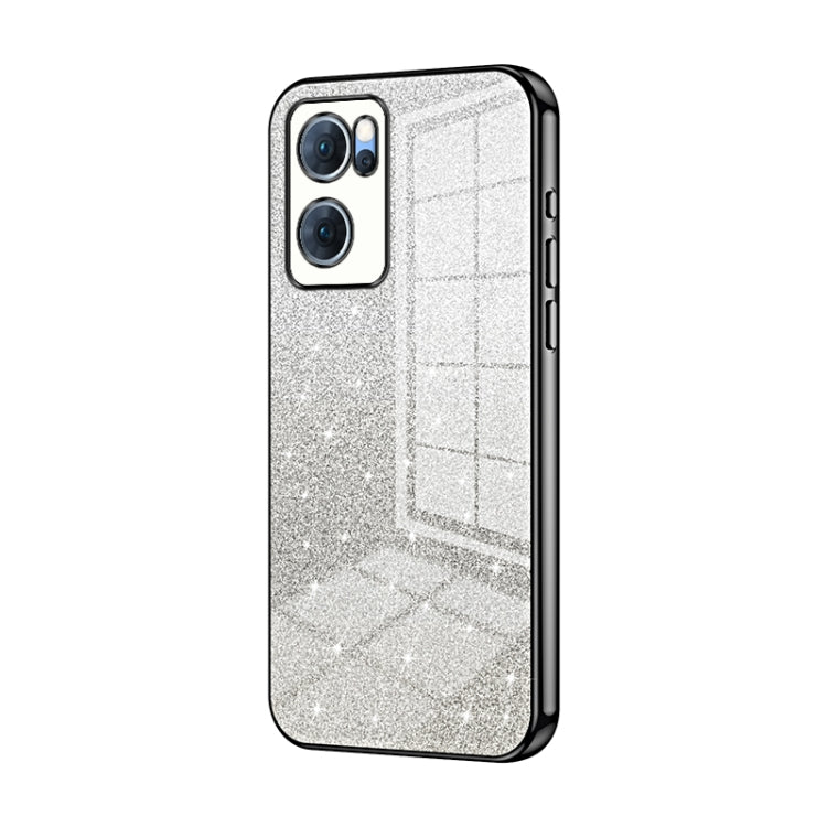 Gradient Glitter Powder Electroplated Phone Case, For OPPO A36 / A76 / A96 4G Global, For OPPO A55 5G / A56 / A53s 5G, For OPPO A53 2020 / A32 / A11s, For OPPO K9x, For OPPO Reno7 Pro, For OPPO Reno7 5G