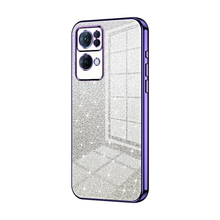 Gradient Glitter Powder Electroplated Phone Case, For OPPO A36 / A76 / A96 4G Global, For OPPO A55 5G / A56 / A53s 5G, For OPPO A53 2020 / A32 / A11s, For OPPO K9x, For OPPO Reno7 Pro, For OPPO Reno7 5G