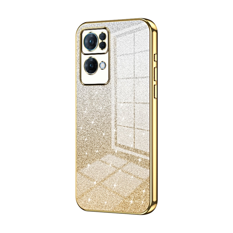 Gradient Glitter Powder Electroplated Phone Case, For OPPO A36 / A76 / A96 4G Global, For OPPO A55 5G / A56 / A53s 5G, For OPPO A53 2020 / A32 / A11s, For OPPO K9x, For OPPO Reno7 Pro, For OPPO Reno7 5G