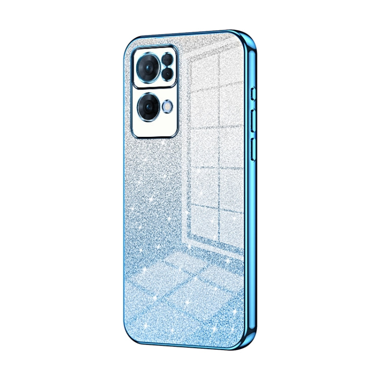 Gradient Glitter Powder Electroplated Phone Case, For OPPO A36 / A76 / A96 4G Global, For OPPO A55 5G / A56 / A53s 5G, For OPPO A53 2020 / A32 / A11s, For OPPO K9x, For OPPO Reno7 Pro, For OPPO Reno7 5G