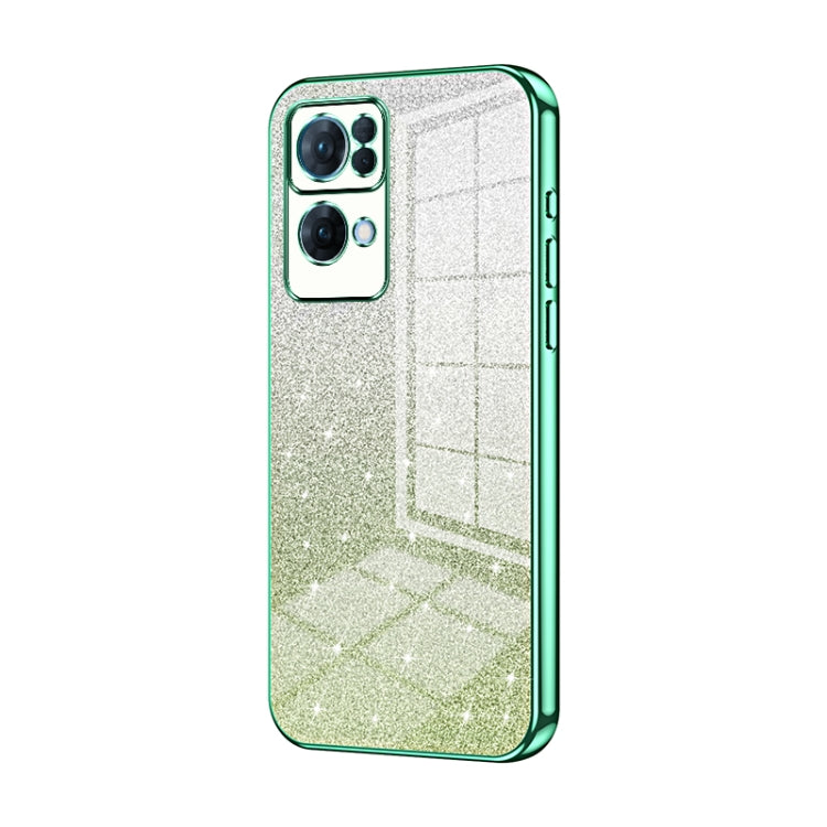 Gradient Glitter Powder Electroplated Phone Case, For OPPO A36 / A76 / A96 4G Global, For OPPO A55 5G / A56 / A53s 5G, For OPPO A53 2020 / A32 / A11s, For OPPO K9x, For OPPO Reno7 Pro, For OPPO Reno7 5G