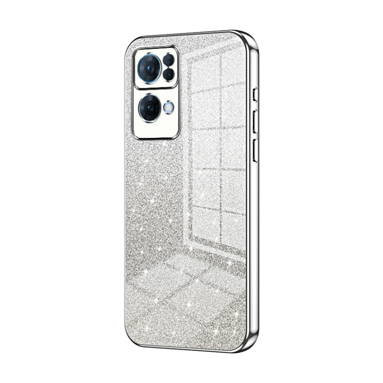 Gradient Glitter Powder Electroplated Phone Case, For OPPO A36 / A76 / A96 4G Global, For OPPO A55 5G / A56 / A53s 5G, For OPPO A53 2020 / A32 / A11s, For OPPO K9x, For OPPO Reno7 Pro, For OPPO Reno7 5G