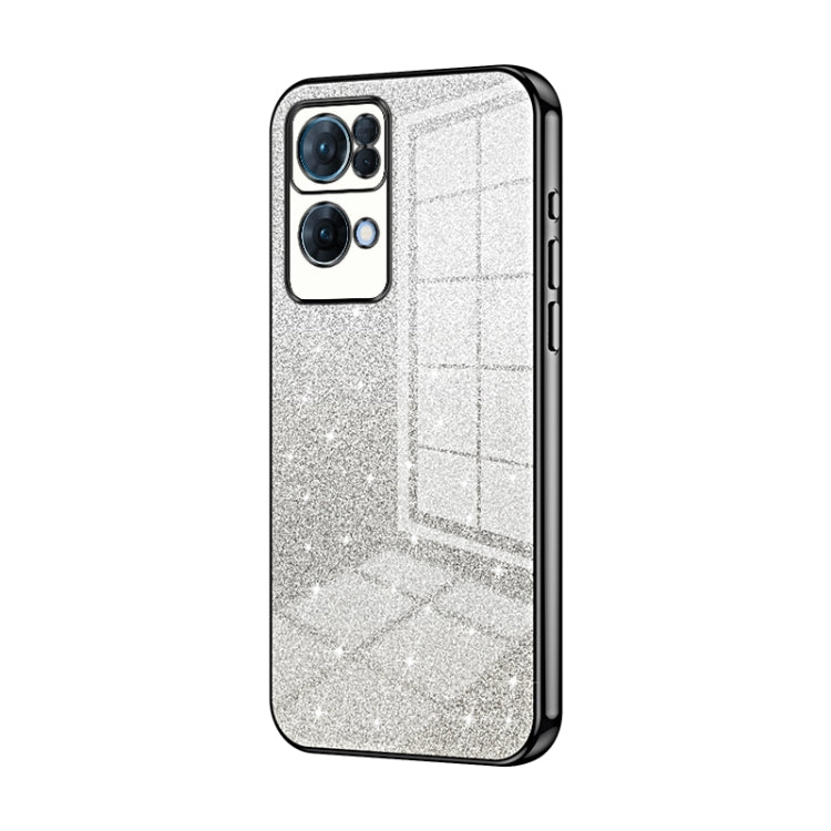Gradient Glitter Powder Electroplated Phone Case, For OPPO A36 / A76 / A96 4G Global, For OPPO A55 5G / A56 / A53s 5G, For OPPO A53 2020 / A32 / A11s, For OPPO K9x, For OPPO Reno7 Pro, For OPPO Reno7 5G